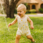 Combinaison d'été pour bébé - sans manches à motifs imprimés – Image 4