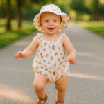 Combinaison pour bébé fille - Body mignon col carré sans manches – Image 5