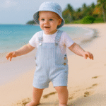 Combinaison pour bébé salopette rayée - Romper décontracté – Image 2