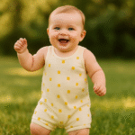 Combinaison d'été pour bébé - sans manches à motifs imprimés – Image 2