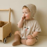 Combinaison pour bébé estivale col O - Body manches courtes coton – Image 4