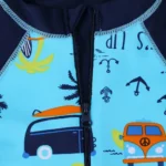 Combinaison anti UV pour bébé fille - Maillot une pièce imprimé manches longues – Image 9