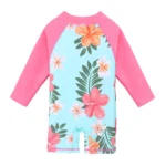 Combinaison anti UV pour bébé fille - Maillot une pièce imprimé manches longues – Image 2