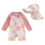 Combinaison anti UV pour bébé fille motifs tropicaux – Image 13
