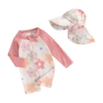 Combinaison anti UV pour bébé fille motifs tropicaux – Image 12