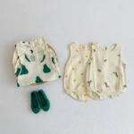Combinaison d'été pour bébé - sans manches à motifs imprimés – Image 21