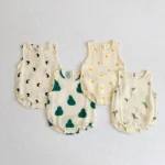 Combinaison d'été pour bébé - sans manches à motifs imprimés – Image 19