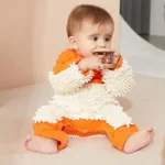 Combinaison pour bébé unie avec boutons décoratifs – Image 9