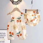 Combinaison pour bébé fille - Body mignon col carré sans manches – Image 6