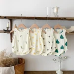 Combinaison d'été pour bébé - sans manches à motifs imprimés – Image 5