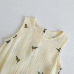 Combinaison d'été pour bébé - sans manches à motifs imprimés – Image 7