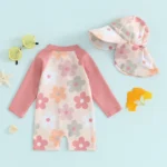 Combinaison anti UV pour bébé fille motifs tropicaux – Image 11