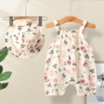 Combinaison pour bébé fille - Body mignon col carré sans manches