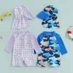 Combinaison pour bébé anti UV avec motifs requin – Image 5