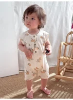 Combinaison d'été pour bébé - barboteuse fruits légumes – Image 8