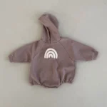 Combinaison pour bébé tricotée à capuche - Barboteuse automne – Image 6