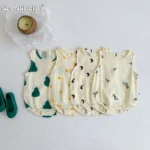 Combinaison d'été pour bébé - sans manches à motifs imprimés – Image 3