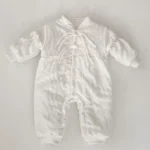 Combinaison pour bébé d'hiver matelassée blanche – Image 6